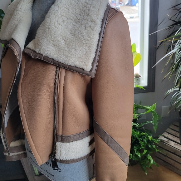 Burberry Blue Label Shearling Aviator Jacket - Picture 10 of 16